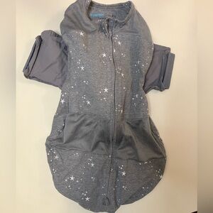 BUNDLE of 2 Happiest Baby Snoo Swaddle White and Grey Size S